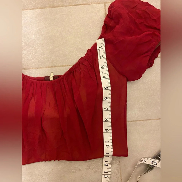 Giambattista Valli Corset Crop Top Blouse Red size 6 - Picture 11 of 12